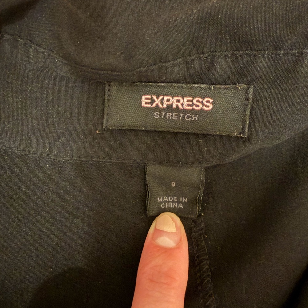 Express Black Office siren button down